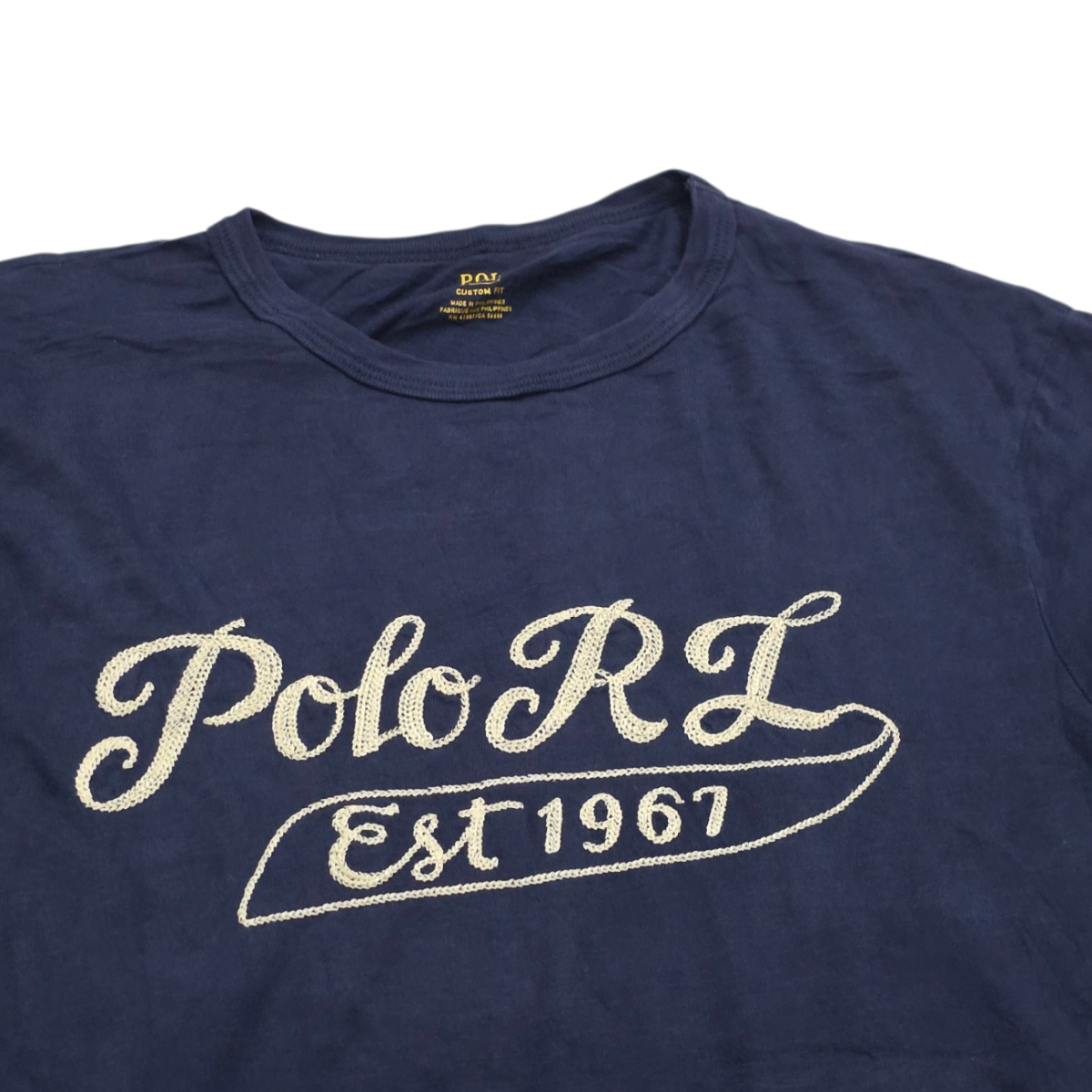 Playera Ralph Lauren Mediana M Azul Letras Bordadas