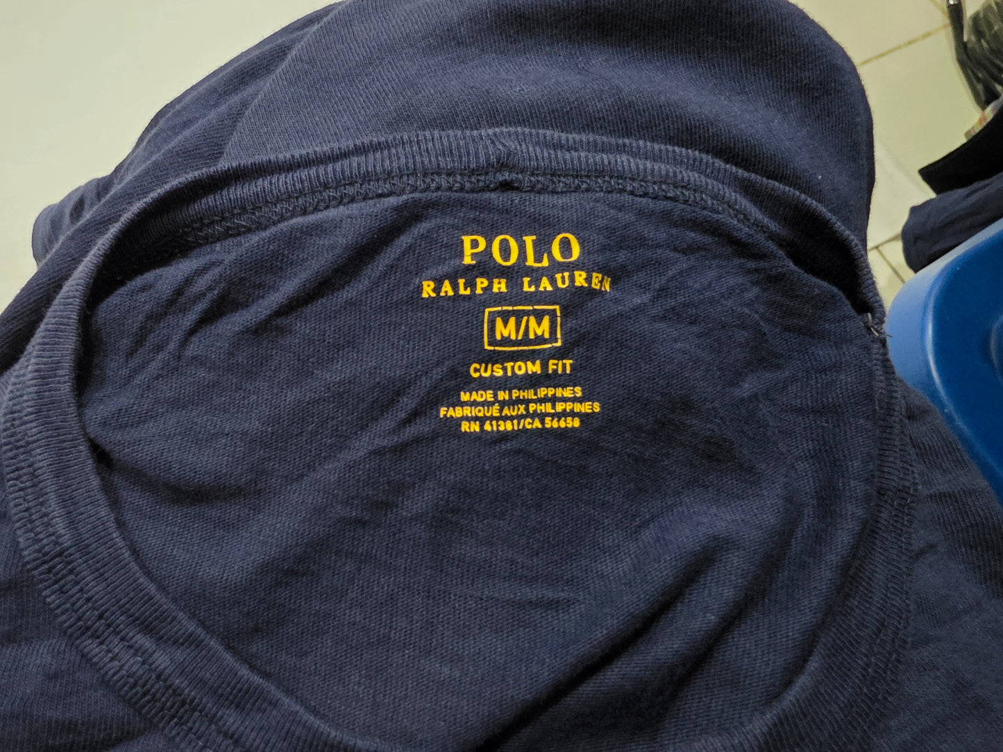 Playera Ralph Lauren Mediana M Azul Letras Bordadas
