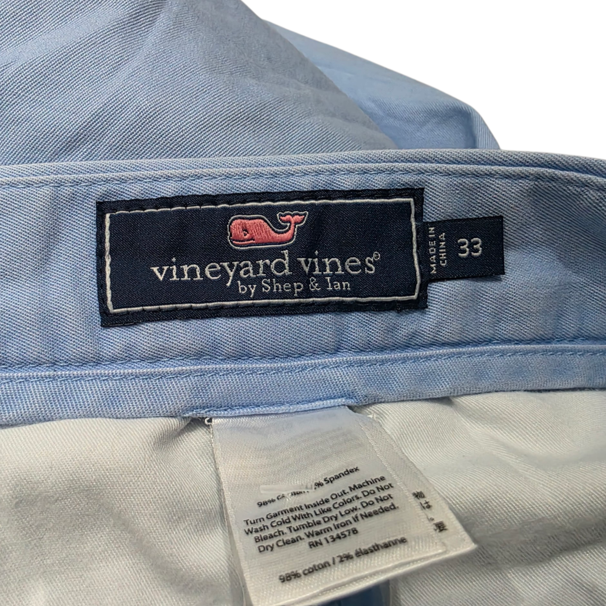 Bermuda Vineyard Vines Talla 33 Azul Claro