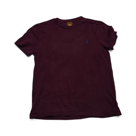 Playera Ralph Lauren Mediana M Vino Pony Azul Customslimfit