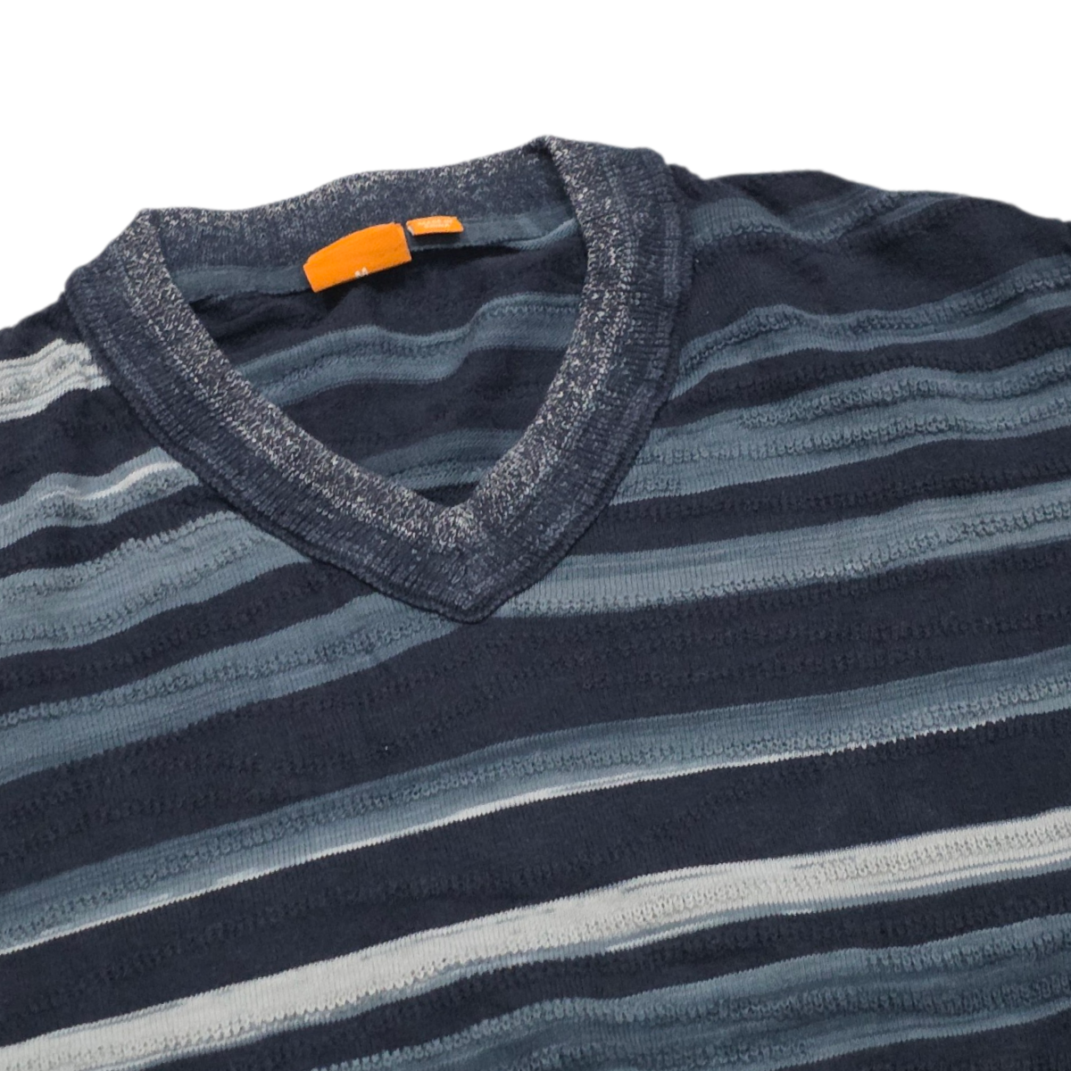 Sueter Hugo Boss Mediano M Azul Lineas