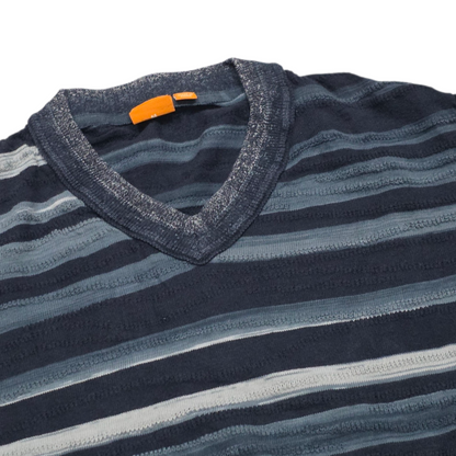 Sueter Hugo Boss Mediano M Azul Lineas