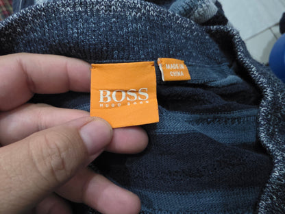 Sueter Hugo Boss Mediano M Azul Lineas
