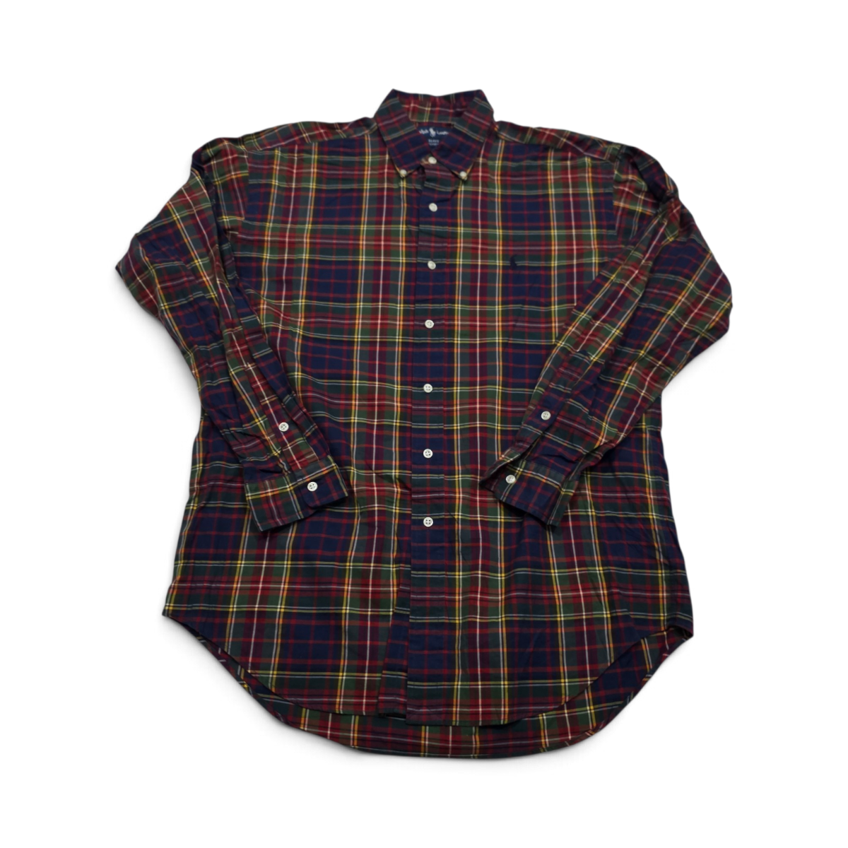 Camisa Ralph Lauren Blake Mediana M Cuadro Azul Verde Y Rojo
