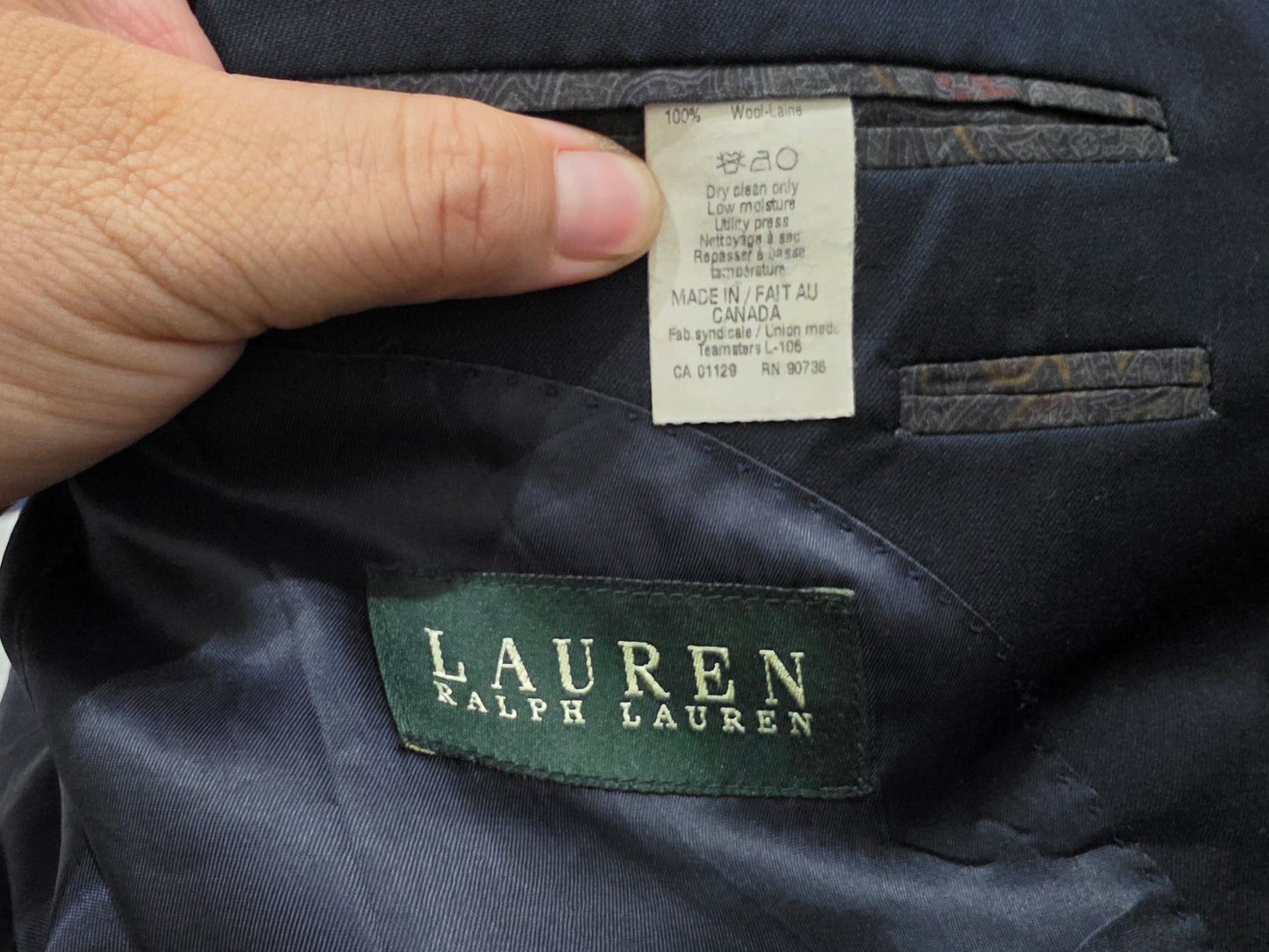 Saco Ralph Lauren Talla 42l Negro