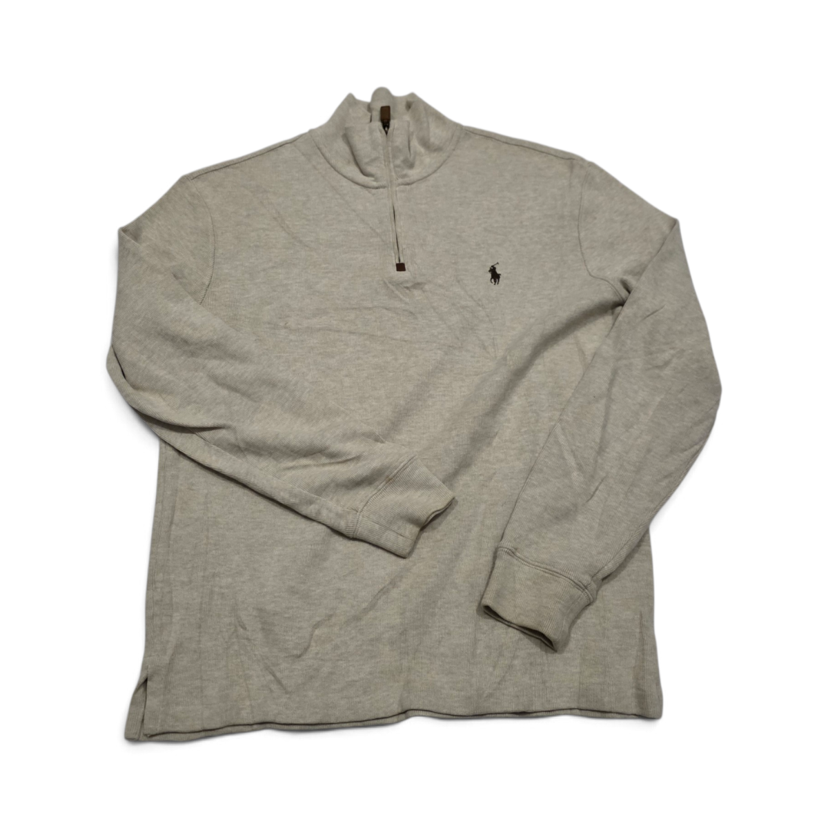 Sueter Ralph Lauren Mediano M Cafe Pony Cafe Cierre Corto