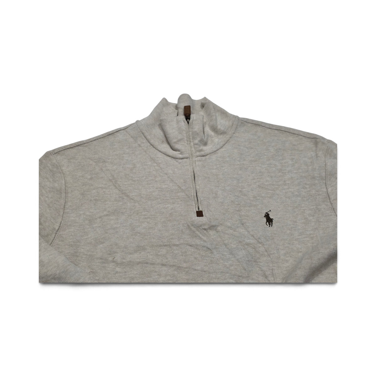 Sueter Ralph Lauren Mediano M Cafe Pony Cafe Cierre Corto