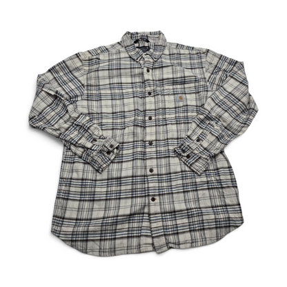 Camisa Carhartt Grande L Cuadro Beige Franela