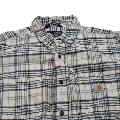 Camisa Carhartt Grande L Cuadro Beige Franela