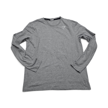Playera Gymshark Grande L Gris Manga Larga