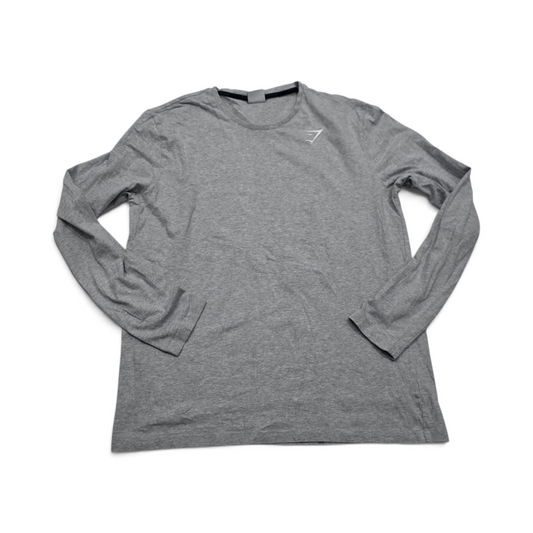 Playera Gymshark Grande L Gris Manga Larga