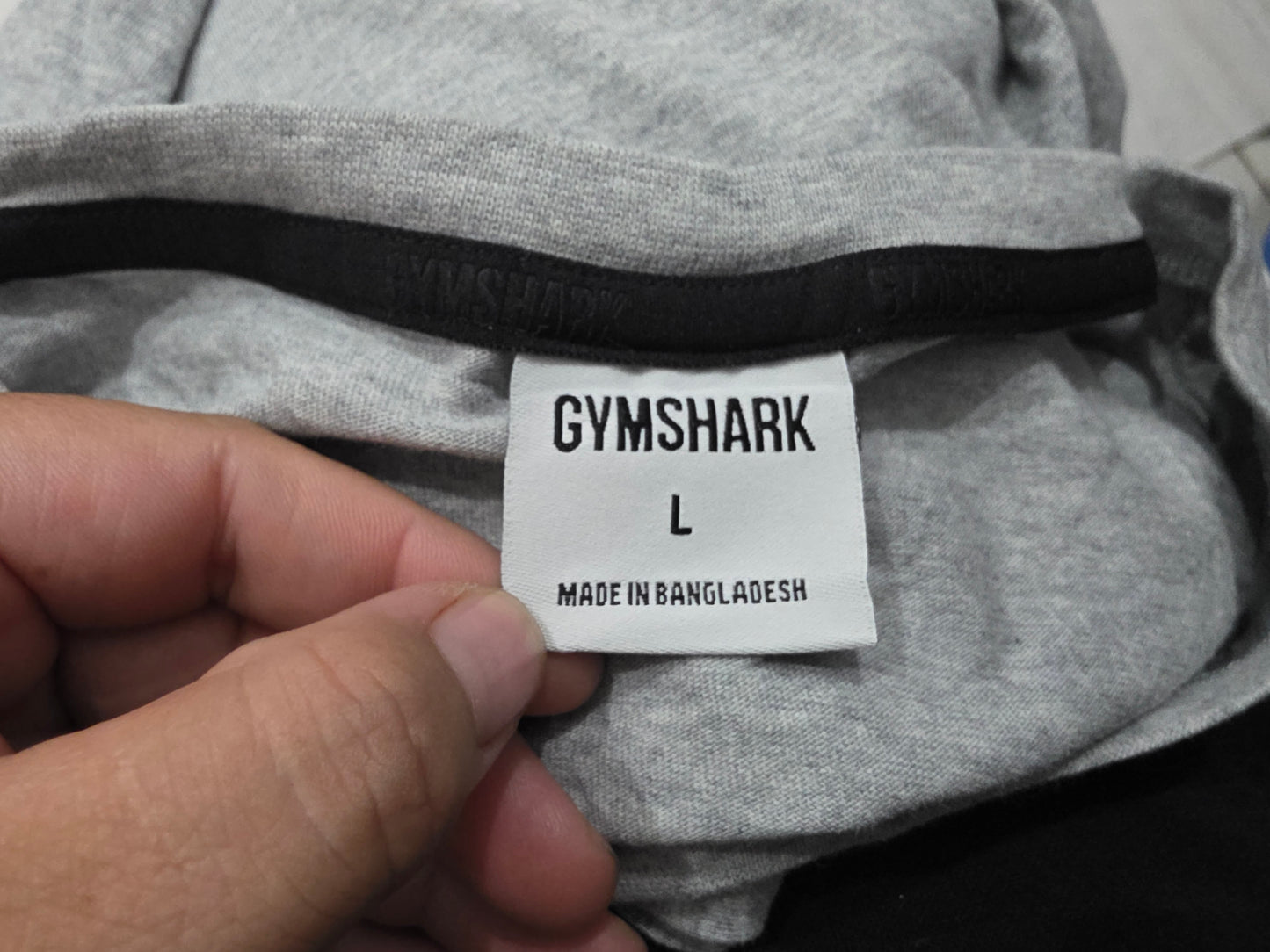 Playera Gymshark Grande L Gris Manga Larga