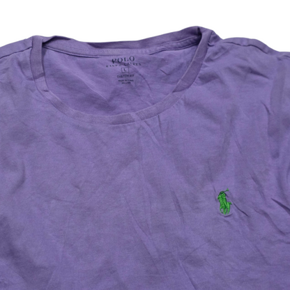 Playera Ralph Lauren Grande L Morado Pony Verde