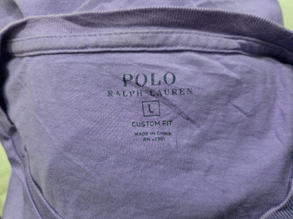 Playera Ralph Lauren Grande L Morado Pony Verde
