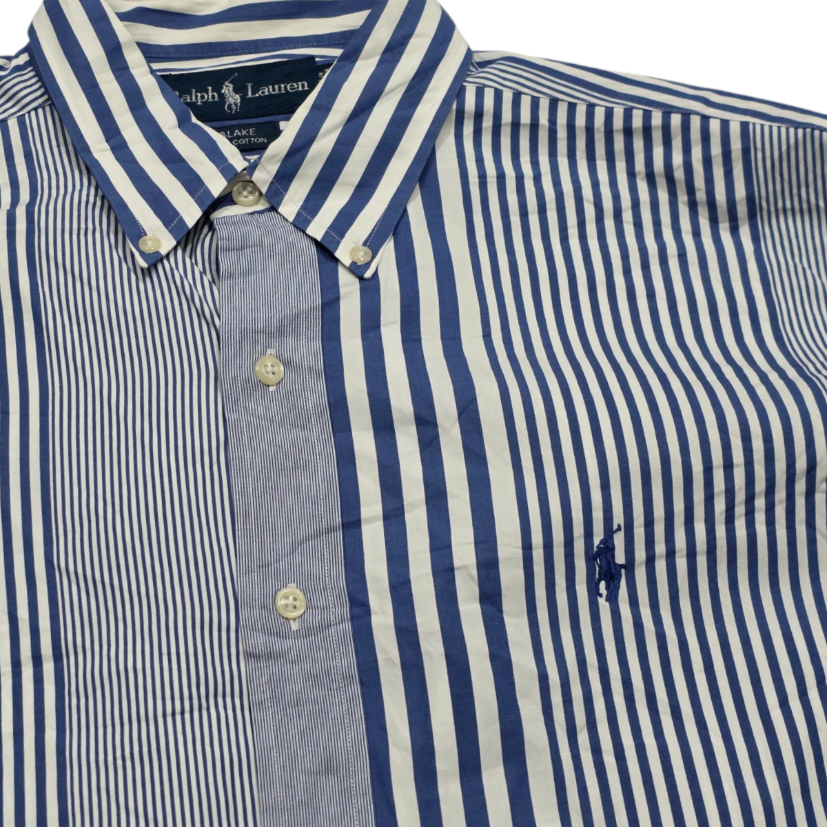 Camisa Ralph Lauren Blake Grande L Lineas Azules Amplia