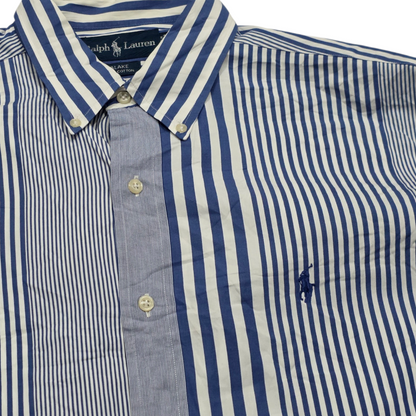 Camisa Ralph Lauren Blake Grande L Lineas Azules Amplia