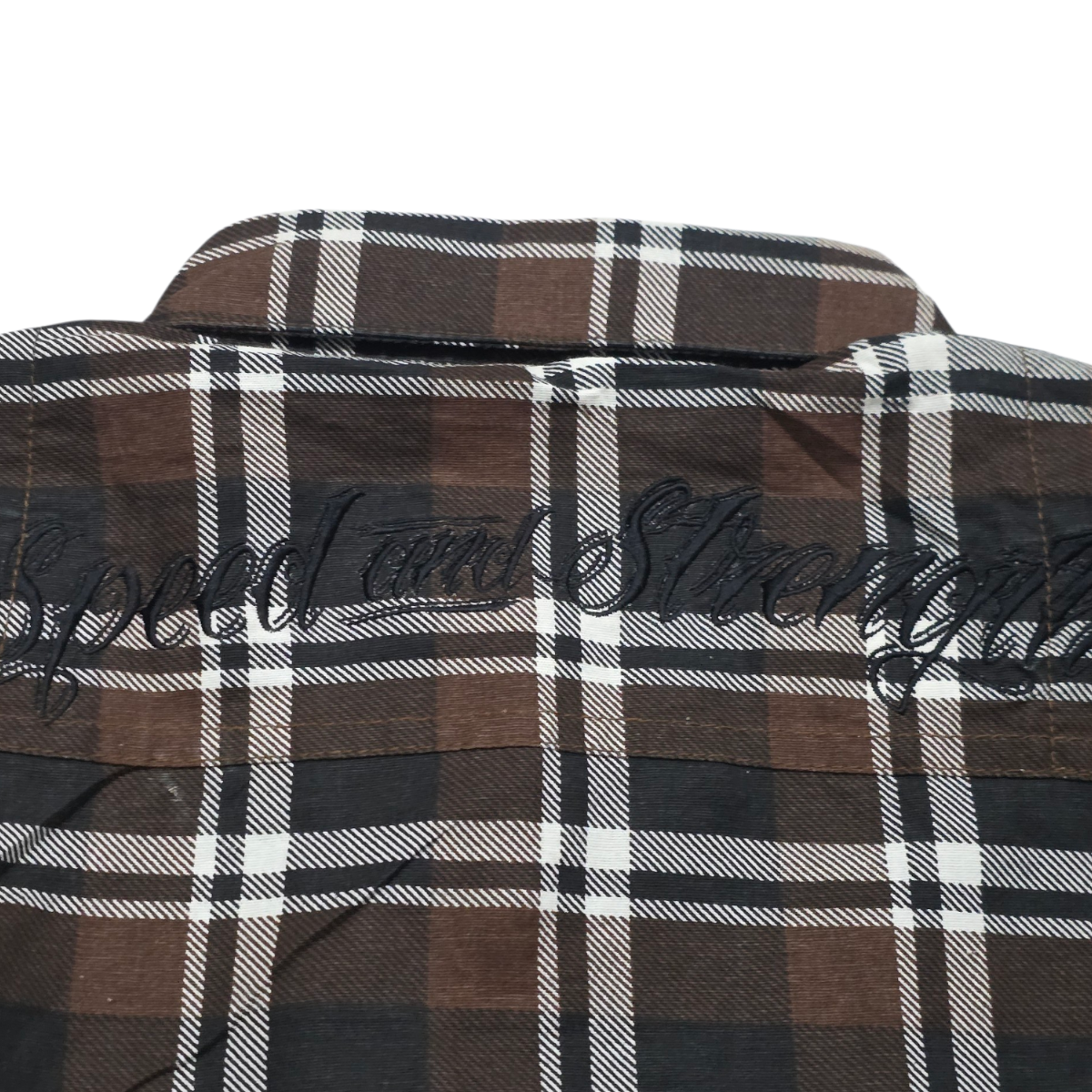 Camisa Sxx Speed And Strenght Grande L Cuadro Cafe