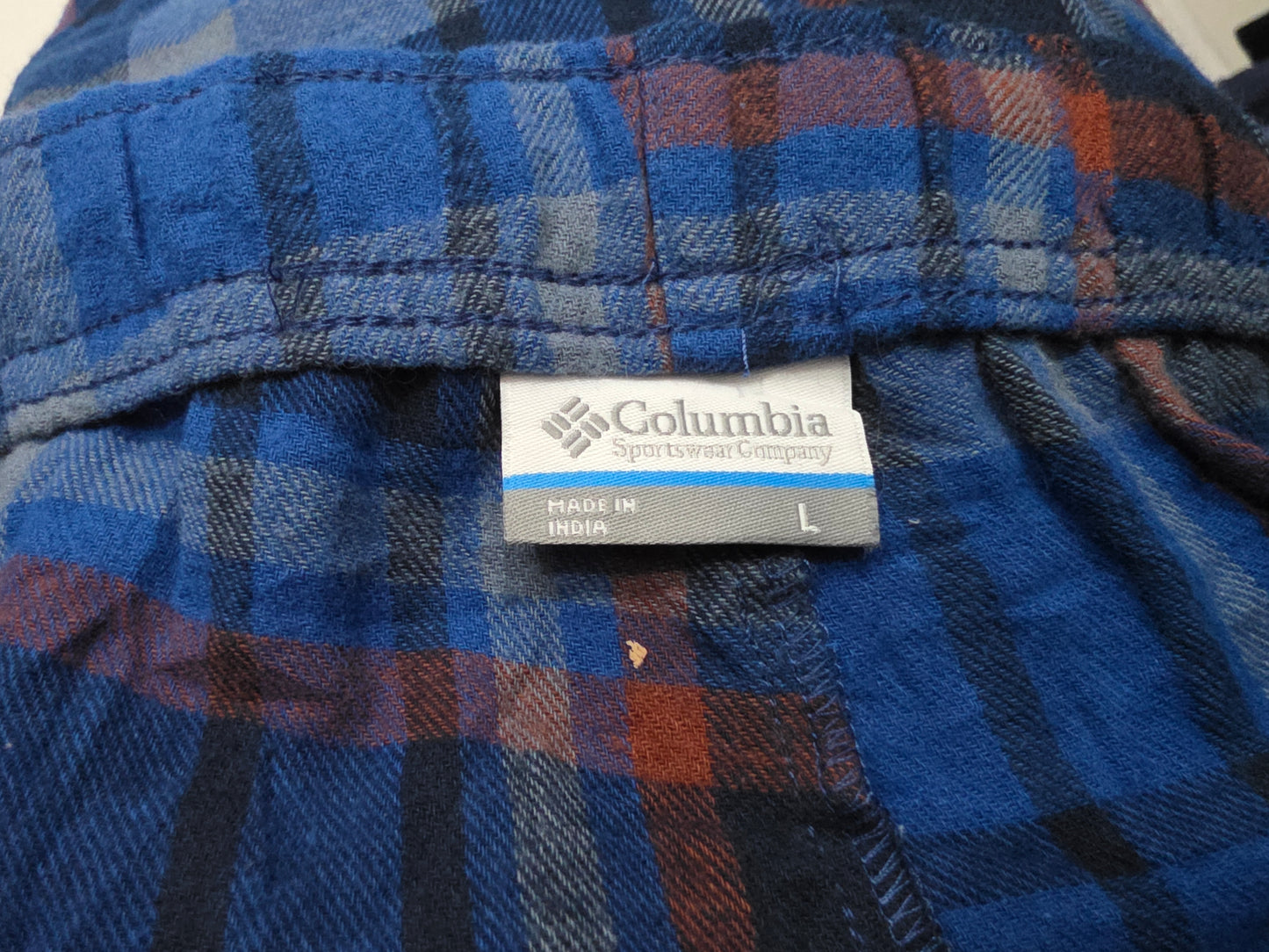 Pijama Columbia Grande L Cuadro Azul