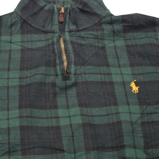 Sueter Ralph Lauren Grande L Cuadro Verde Pony Amarillo