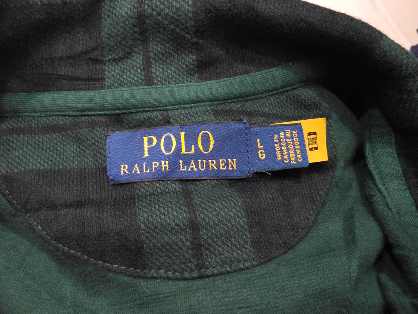 Sueter Ralph Lauren Grande L Cuadro Verde Pony Amarillo