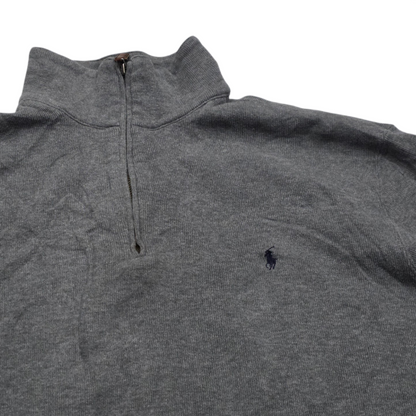 Sueter Ralph Lauren Grande L Gris Pony Azul Cuello Alto