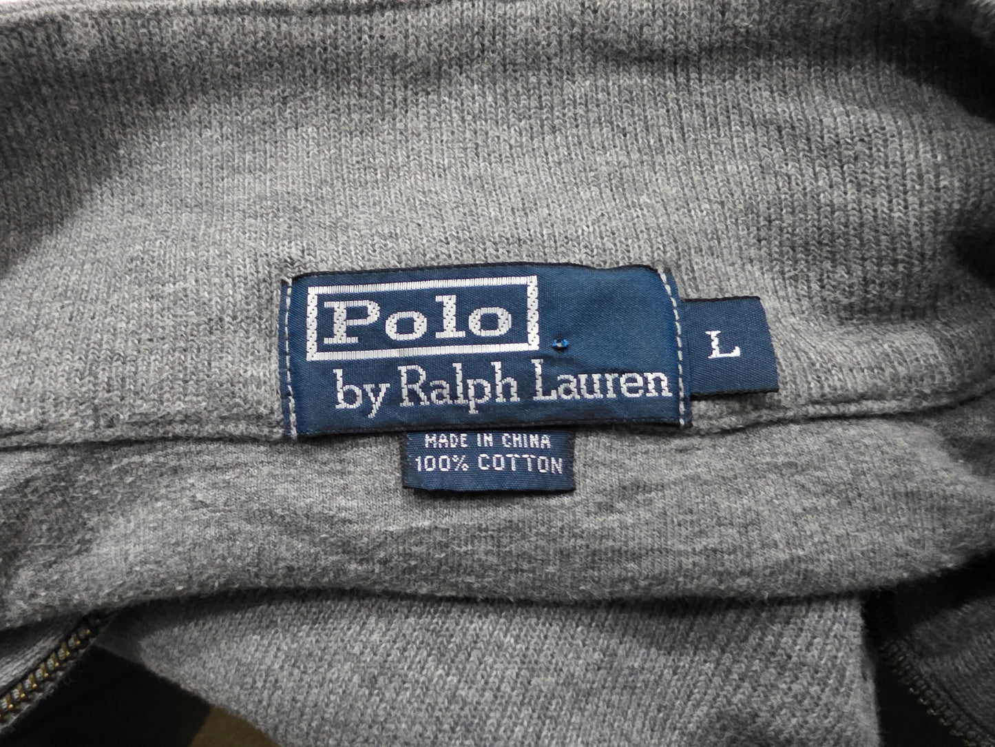 Sueter Ralph Lauren Grande L Gris Pony Azul Cuello Alto