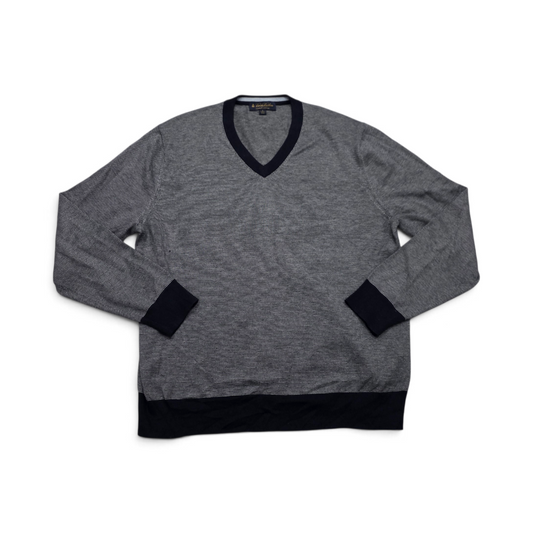 Sueter Brooks Brothers Grande L Blanco Y Azul Lineas