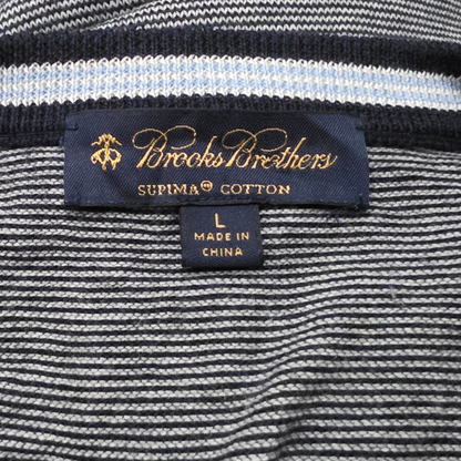 Sueter Brooks Brothers Grande L Blanco Y Azul Lineas