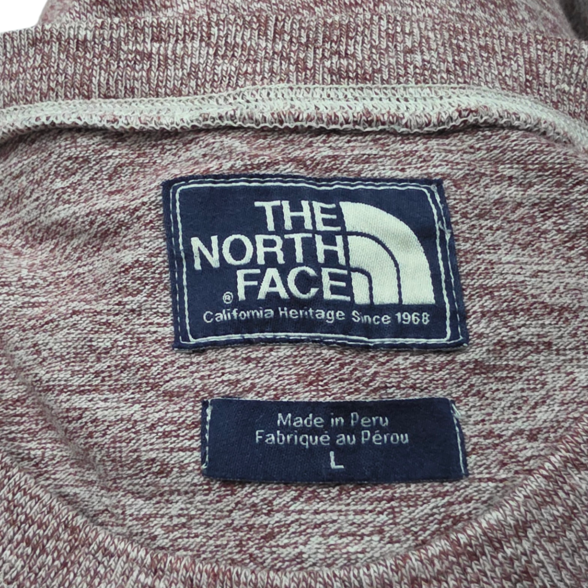 Sudadera The Noeth Face Grande L Rojo Jaspeado