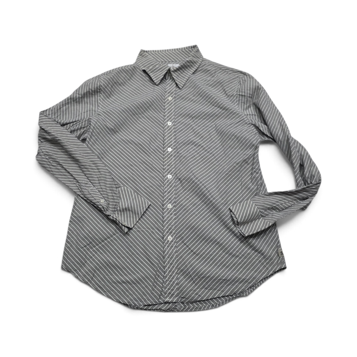 Camisa Calvin Klein Grande L Gris Y Blanco Lineas