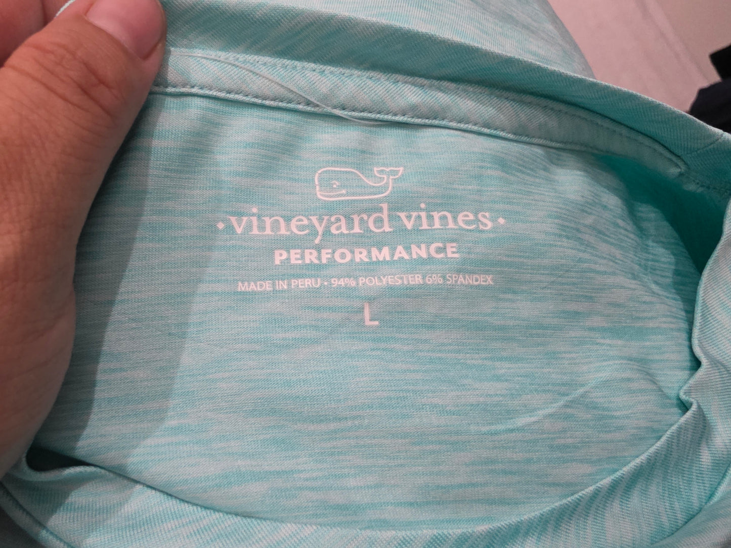 Playera Vineyard Vines Performance Grande L Azul Agua
