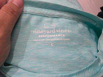 Playera Vineyard Vines Performance Grande L Azul Agua