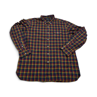 Camisa Ralph Lauren Xgrande Xl Cuadro Amarillo Y Azul