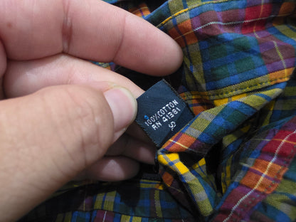 Camisa Ralph Lauren Xgrande Xl Cuadro Amarillo Y Azul