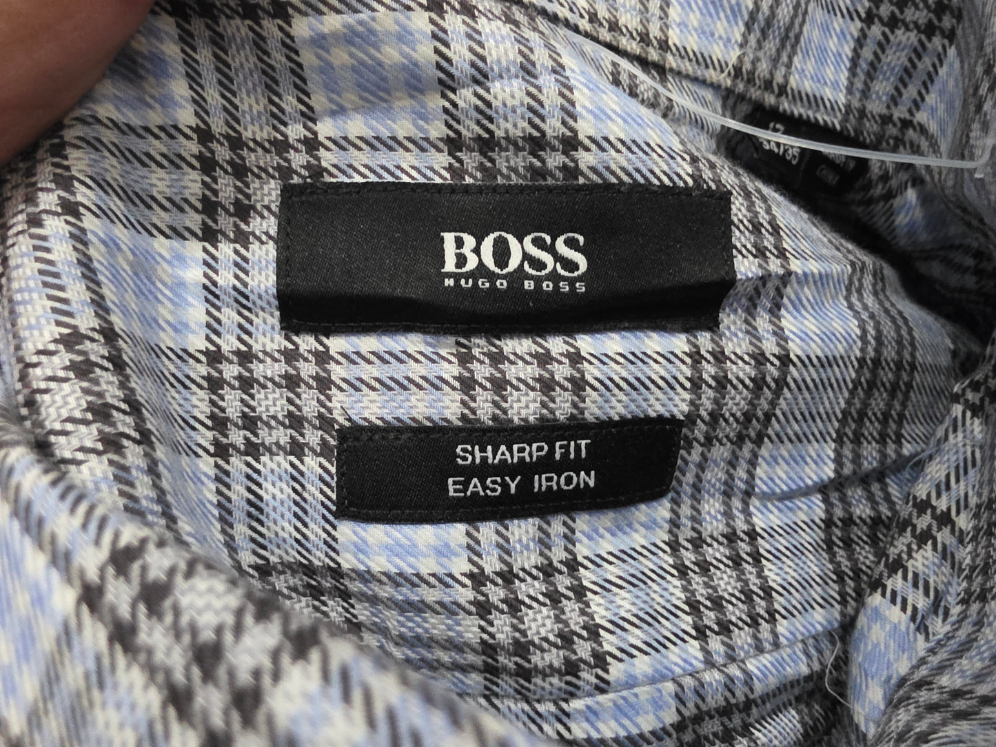 Camisa Hugo Boss Xgrande Xl Cuadro Azul Y Gris