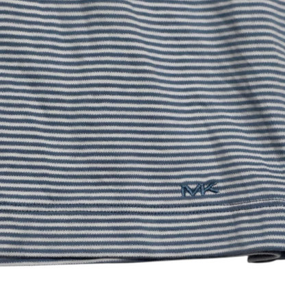 Playera Polo Michael Kors Xgrande Xl Azul Claro Lineas