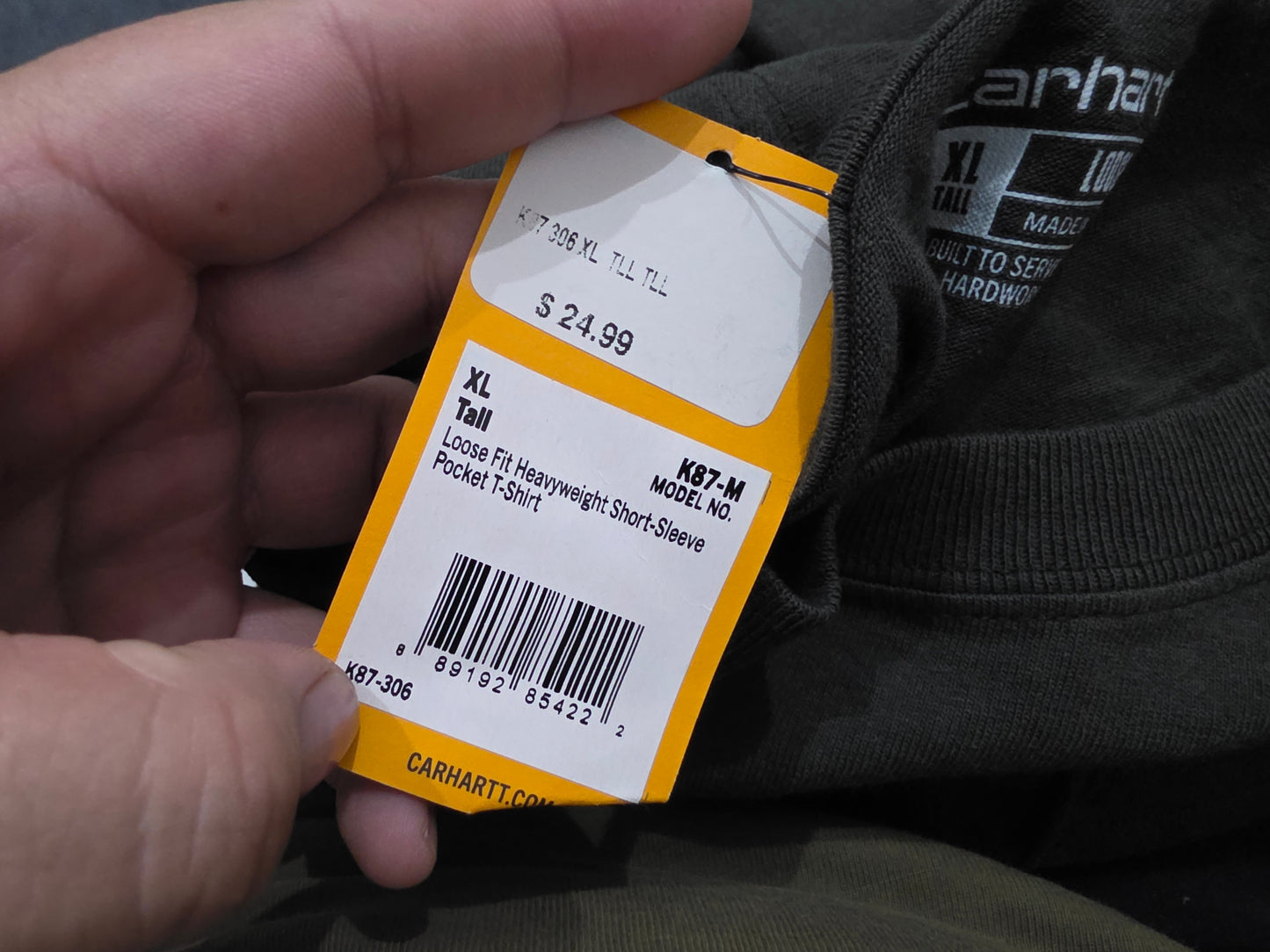 Playera Carhartt Losse Fit Xgrande Xl Gris Oscuro