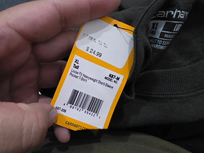 Playera Carhartt Losse Fit Xgrande Xl Gris Oscuro