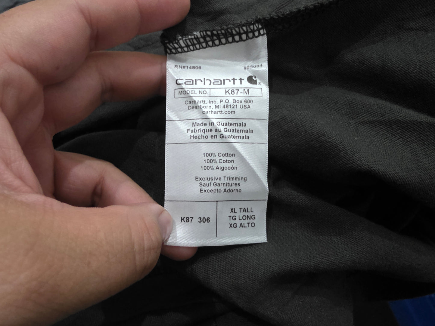 Playera Carhartt Losse Fit Xgrande Xl Gris Oscuro