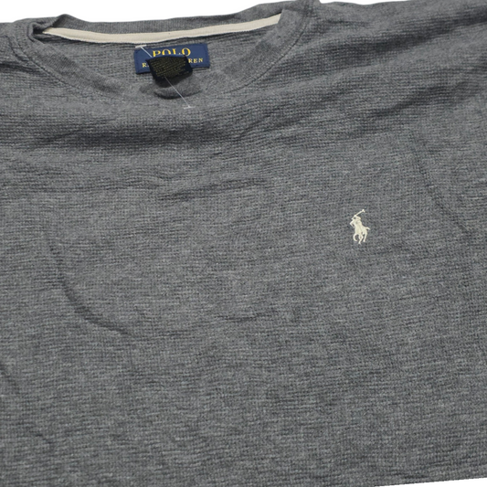 Playera Ralph Lauren Xgrande Xl Gris Oscuro Manga Larga