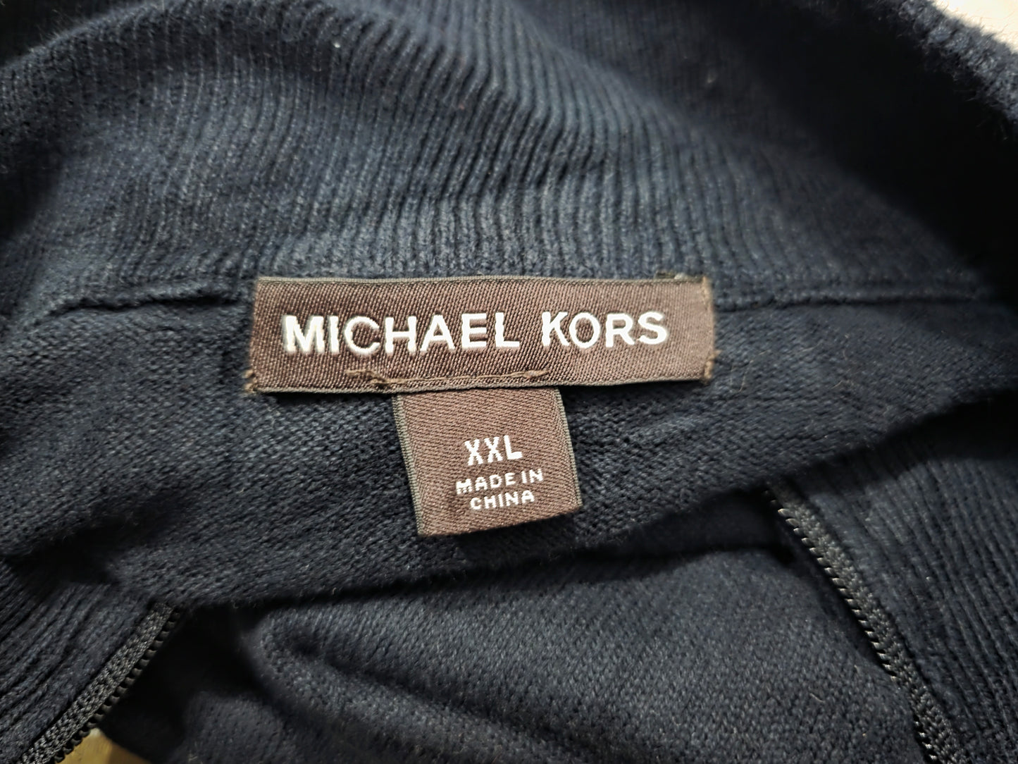 Sueter Michael Kors 2xl Azul Cierre Corto