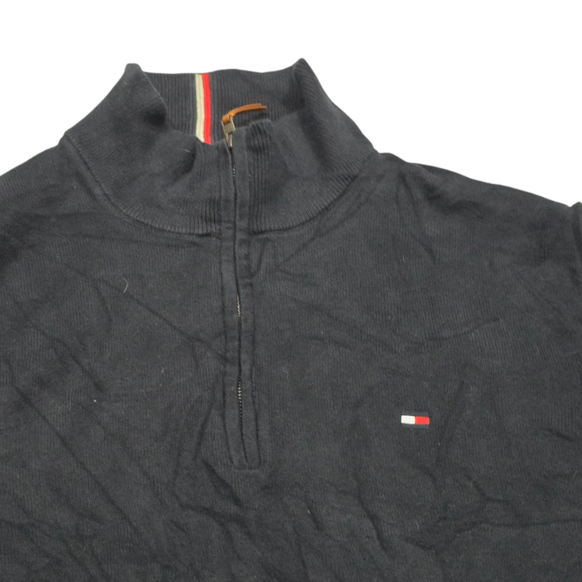 Sueter Tommy Hilfiger 2xl Azul Cierre Corto