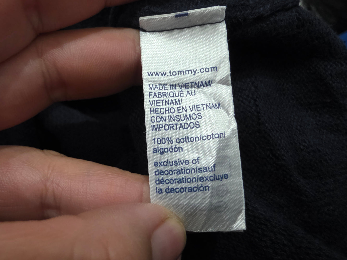 Sueter Tommy Hilfiger 2xl Azul Cierre Corto