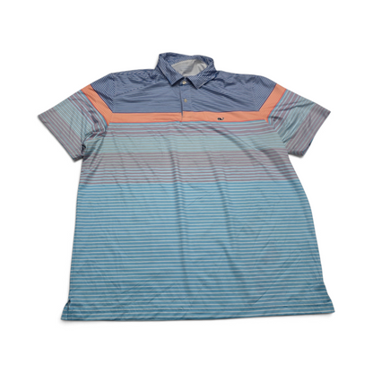 Playera Vineyard Vines Performance 2xl Azul Lineas