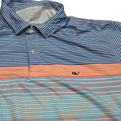 Playera Vineyard Vines Performance 2xl Azul Lineas