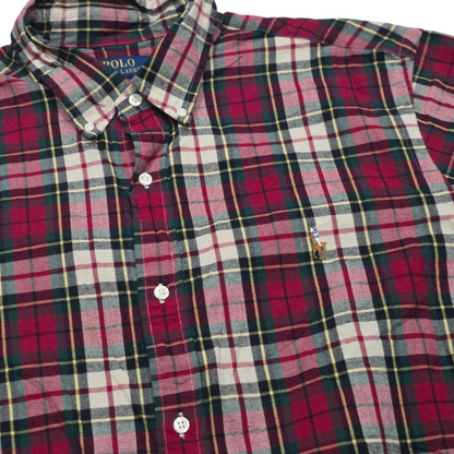 Camisa Ralph Lauren 2xl Cuadro Rojo Y Verde