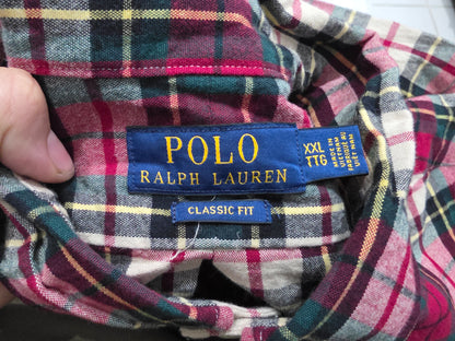 Camisa Ralph Lauren 2xl Cuadro Rojo Y Verde