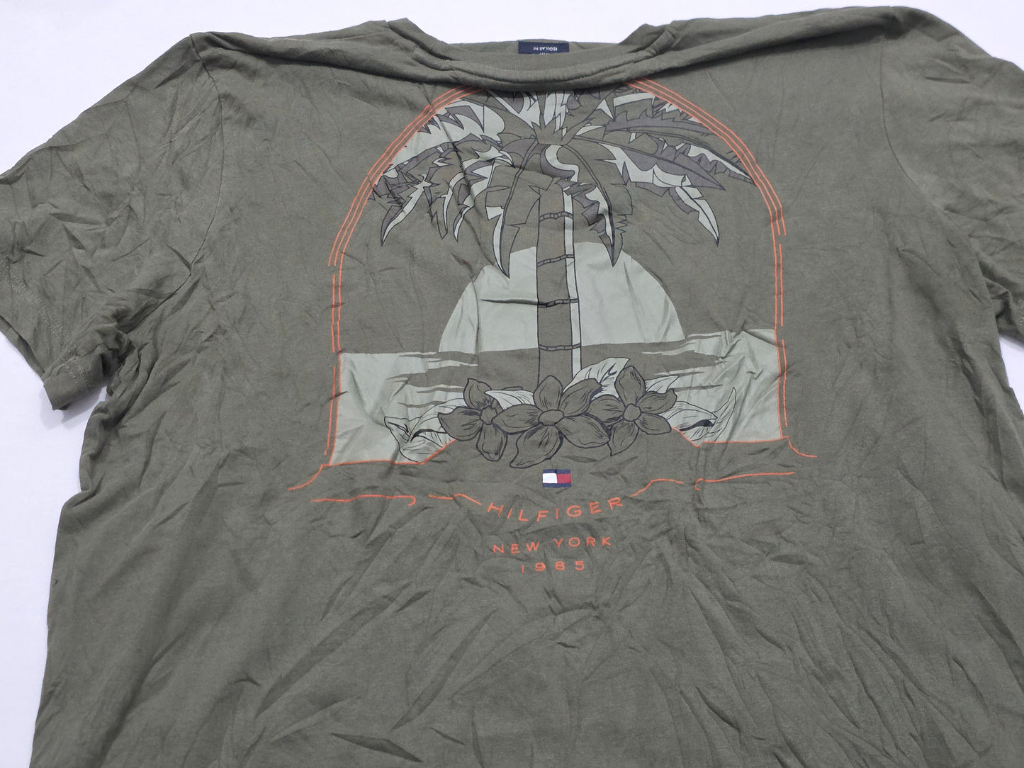 Playera Tommy Hilfiger 2xl Verde