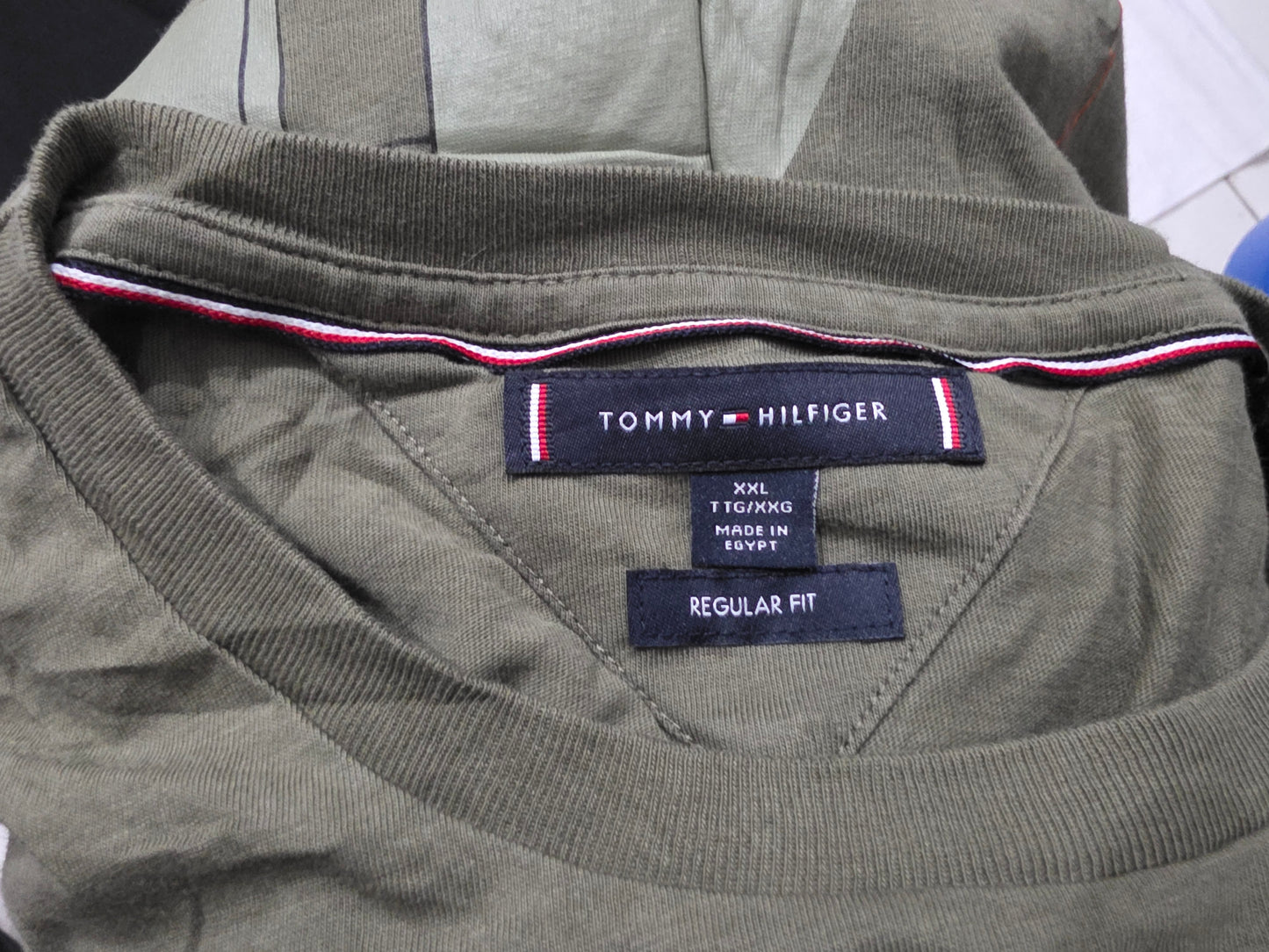 Playera Tommy Hilfiger 2xl Verde