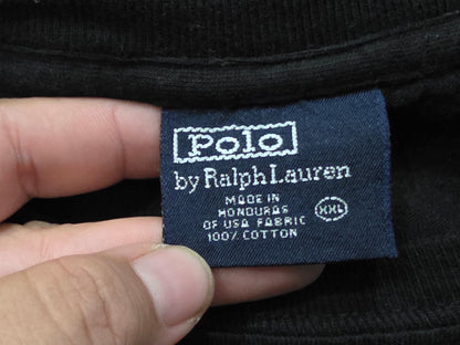 Playera Ralph Lauren 2xl Negro Pony Rojo Manga Larga Vintage